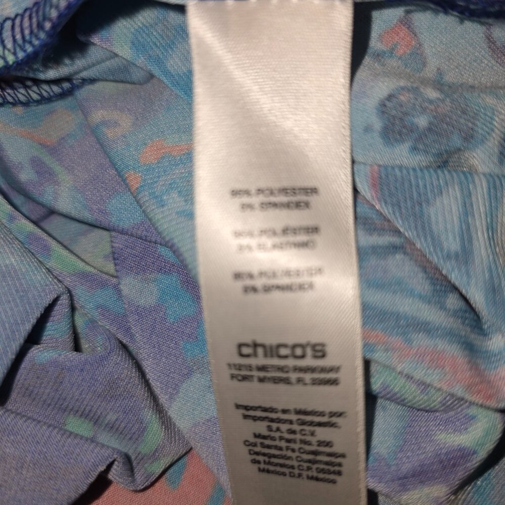 Chico’s Colorful Paisley Maxi Skirt Size 2 Side Slit Boho - Picture 3 of 8